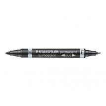 Marqueur Permanent - Noir - Lumocolor 348-2 - Double-pointe - Staedtler - Staedtler