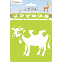 6 Pochoirs - Animaux De La Ferme - Avenue Mandarine
