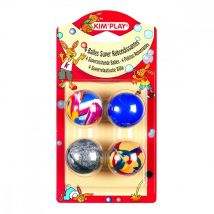 4 Balles Super-rebondissantes. Ø 38 Mm - Kim'Play