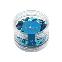 Sequins Bombés Bleu Moyen - Boîte De 10 Grammes - Créalia