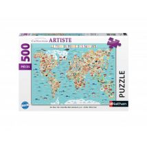 Puzzle 500 Pièces - Le Tour Du Monde Des Saveurs / Julie Mercier - Nathan