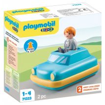 Playmobil 1.2.3 - Enfant Avec Voiture Interactive À Moteur Rotatif - 71323 - Playmobil 1.2.3 - Playmobil 1 2 3