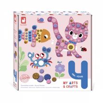 My Arts & Crafts - 4 Ans Gommettes Rondes - 4 Tableaux - Kit Loisir Créatif Enfant - Apprentissage Motricité Fine Et Concentration - Atelier Du Calme