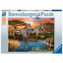 Puzzle 500 Pièces - Zèbres Au Plan D'Eau - Ravensburger