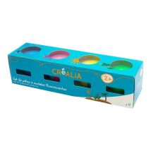 Set De Pots De Pâte À Modeler Couleurs Fluorescentes - Créalia - 4 Pièces - Créalia enfants