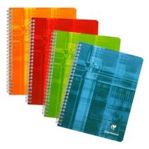 1 Cahier À Spirales - 17 X 22 Cm - Metric - Clairefontaine - 180 Pages Grands Carreaux - Coloris Assortis