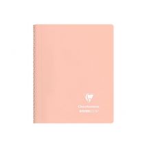 Cahier Polypro - Format A5 14.8 X 21 Cm - Koverbook Pastel Blush - Clairefontaine - 160 Pages Lignées - Corail