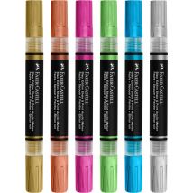 Lot De 6 Feutres Acrylique - Faber Castell - Métallique