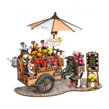 Puzzle 3d En Bois Rolife - Chariot De Fleurs Blossom Cart