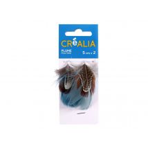 2 Plumes Superposées - Bleues - Créalia