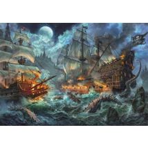 Puzzle 1000 Pièces - Pirates Battle - Clementoni
