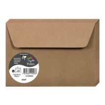 20 Enveloppes Pollen - Clairefontaine - Kraft - 114x162 Mm