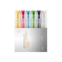 Pochette De 6 Markers Acrylic Fins 2mm - Montana