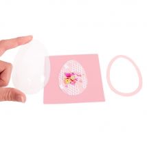Dôme Shaker Sizzix 664336, Oeuf/ballon 7.6 X 5.1cm, Pack De 6 - Sizzix