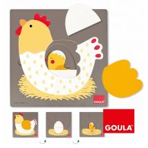 Puzzle Poule - 3 Niveaux - Nathan