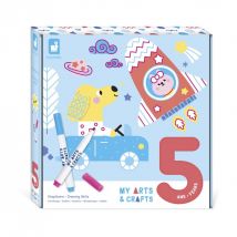 My Arts & Crafts - 5 Ans Graphisme - 8 Tableaux - Kit Loisir Créatif Enfant - Apprentissage Motricité Fine Et Concentration - Atelier Du Calme