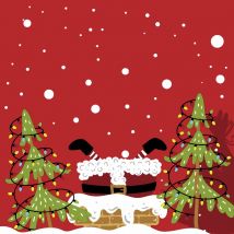 Lot De 20 Serviettes Paper + Design - Moods Of Santa - 33 X 33 Cm - Paper + Design