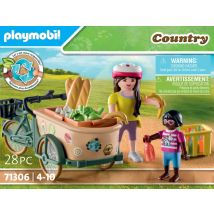 Playmobil - Cycliste Avec Vélo Et Remorque Avant - 71306 - Playmobil Country