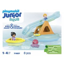 Playmobil Aqua - Ilôt Avec Toboggan Aquatique - 71687 - Playmobil Junior