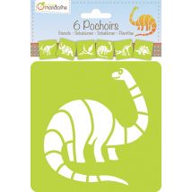6 Pochoirs - Dinosaures - Avenue Mandarine