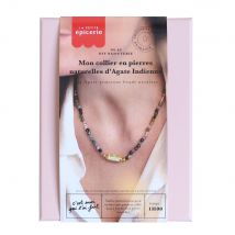 Kit Mon Collier En Pierres Naturelles D'Agate Indienne La Petite Epicerie - Diy Bijouterie N°09