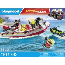 Bateau De Pompier Et Scooter Des Mers - Playmobil Les Pompiers - 71464