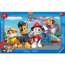 Puzzle Cadre 15 Pièces - Pat'patrouille - Quatre Sauveteurs Courageux - Ravensburger
