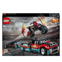 Le Spectacle De Cascades Du Camion Et De La Moto - Lego Technic - 42106 - Lego