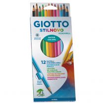 Etui 12 Crayons De Couleur Aquarellables - Giotto Stilnovo