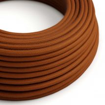 Câble Textile En Coton - Rc23 - Rond - 2,5 Mètres X 0,75 Mm - Marron Cannelle - Creative Cables