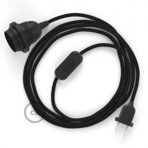 Snakebis Pour Abat-jour - Câblage Avec Douille Et Câble Textile 180 Cm - Noir - Creative Cables