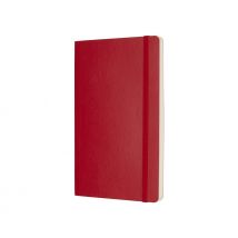 Carnet - 13 X 21 Cm - Moleskine- 192 Pages Unies - Couverture Souple - Rouge Écarlate