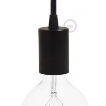 Kit Douille E27 Cylindrique En Métal - Noir - Creative Cables