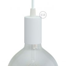 Kit Douille E27 Cylindrique En Métal - Blanc Mat - Creative Cables