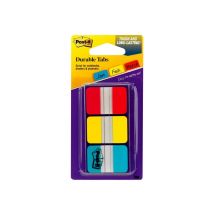 Marque-pages Post-it Rigides Blancs Liserés Couleurs Classiques - Lot 3 X 22