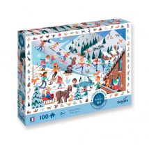 Puzzle 100 Pièces - Cherche Et Trouve : Sports D'Hiver - Calypto
