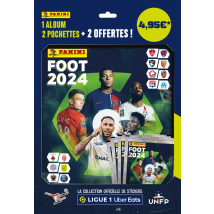 Album Foot 2024 Ligue 1 Panini - 2 Pochettes + 2 Offertes