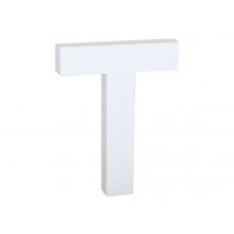 Lettre T Majuscule - Carton Blanc - 20 Cm - Créalia