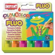 Pack De 6 Sticks De Gouache Solide Fluo - Playcolor One Fluo - Playcolor