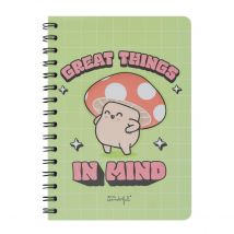 Carnet Mr. Wonderful - Vert - A5 14,8 X 21 Cm - Champignon 3d - 100 Pages - Mr Wonderful