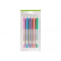 Lot De 5 Stylos Brillants À Encre Gel Pailleté Cricut - Couleurs Assorties - Pointe Moyenne