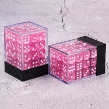 Lot De 36 Dés 6 Faces - Rose Transparent - Epic Forge