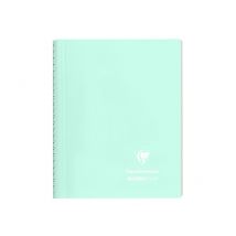 Cahier Polypro À Spirale - Format A5 14.8 X 21 Cm - Koverbook Pastel Blush - Clairefontaine - 160 Pages Lignées - Menthe À L'Eau