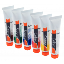 Lot De 6 Tubes 20 Ml De Peinture À L'Huile Cobra Study - Couleurs Assorties