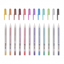 Set De 12 Crayons Gel Gelly Roll Metallic Shiny - Sakura