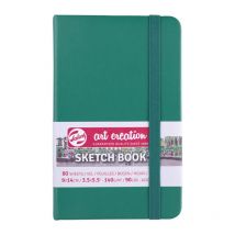 Carnet De Croquis 9 X 14 Cm - 80 Feuilles - Vert Forêt - Talens