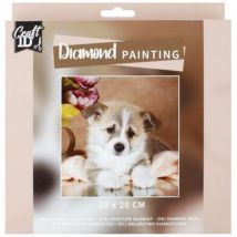 Diamond Painting Carft Id - Chiot - 20 X 20 Cm - Craft Id