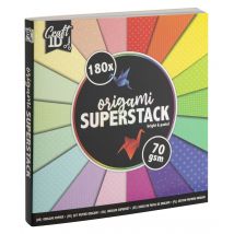Bloc Papier Origami Craft Id - 180 Feuilles - Multicolore - 15 X 15 Cm - 70 G/m² Scrapbooking