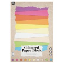 Bloc Papier Craft Id - 20 Feuilles - Multicolore - 24 X 34 Cm - 220 G/m² Scrapbooking