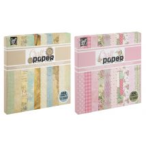 Bloc Papier Créatif Craft Id - 100 Feuilles - Modèles Aléatoires - 20 X 20 Cm - 80 Et 200 G/m² - Vendu À L'Unité Scrapbooking